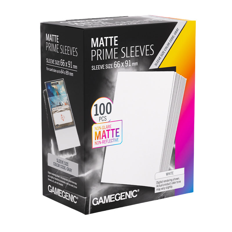 Gamegenic Matte Prime 100ct White Sleeves