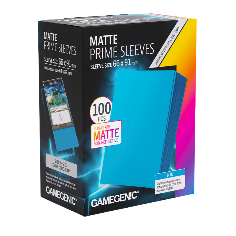 Gamegenic Matte Prime Card Sleeves Blue (66mm x 91mm) (100 Sleeves Per Pack)