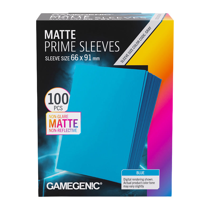 Gamegenic Matte Prime Card Sleeves Blue (66mm x 91mm) (100 Sleeves Per Pack)