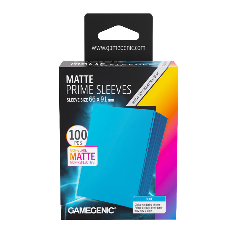 Gamegenic Matte Prime Card Sleeves Blue (66mm x 91mm) (100 Sleeves Per Pack)