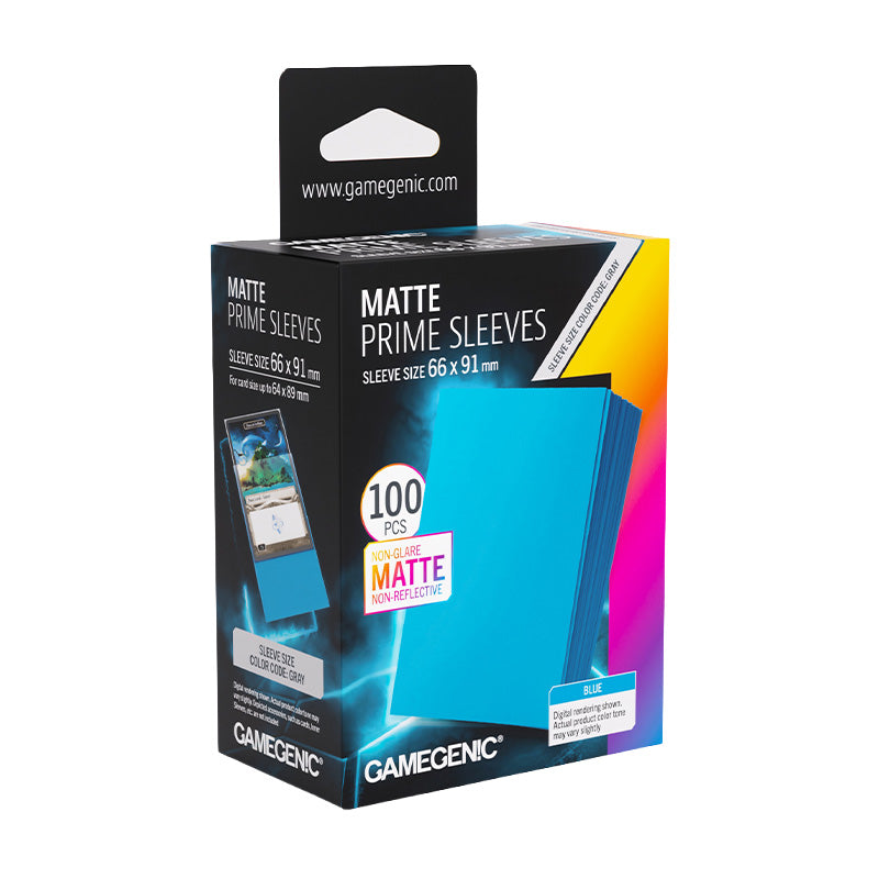 Gamegenic Matte Prime Card Sleeves Blue (66mm x 91mm) (100 Sleeves Per Pack)
