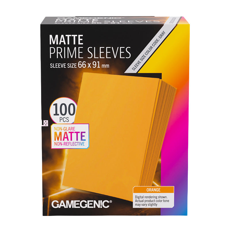 Gamegenic Matte Prime Card Sleeves Orange (66mm x 91mm) (100 Sleeves Per Pack)