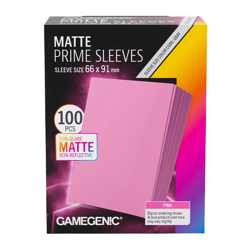 Gamegenic Matte Prime Card Sleeves Pink (66mm x 91mm) (100 Sleeves Per Pack)