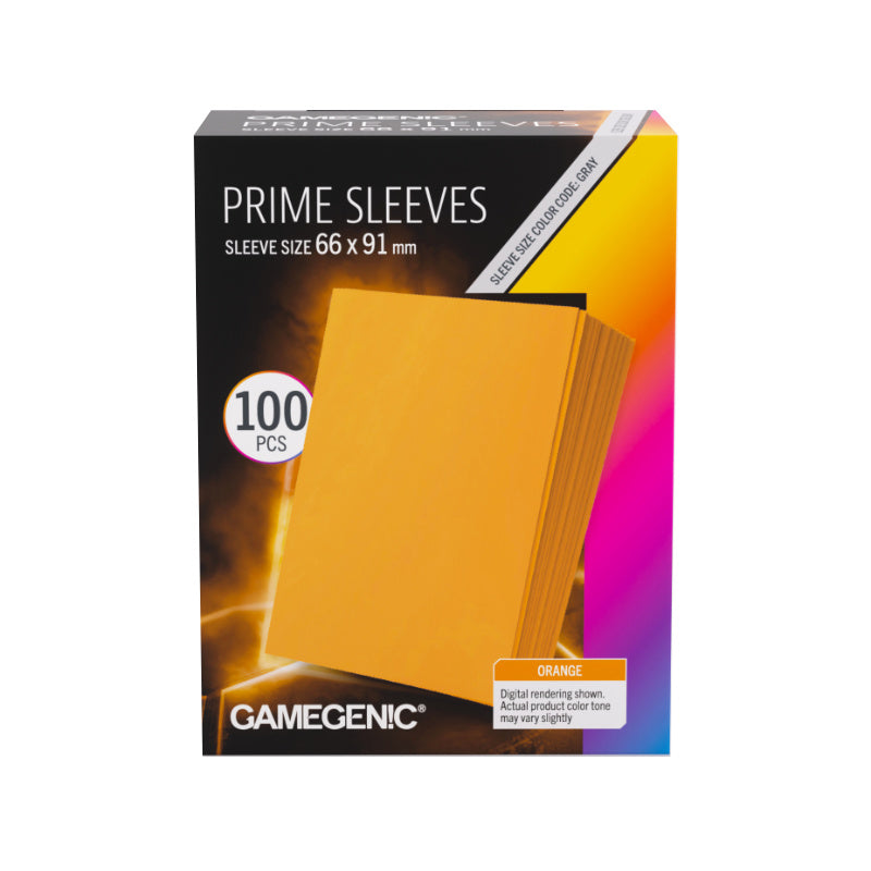 Gamegenic Prime Card Sleeves Orange (66mm x 91mm) (100 Sleeves Per Pack)
