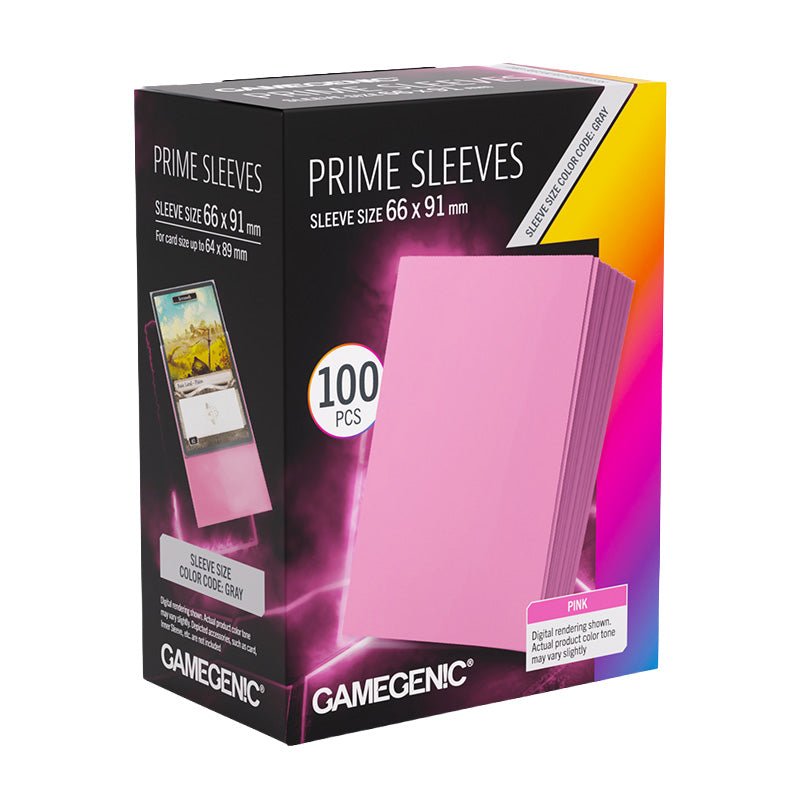 Gamegenic Prime Card Sleeves Pink (66mm x 91mm) (100 Sleeves Per Pack)