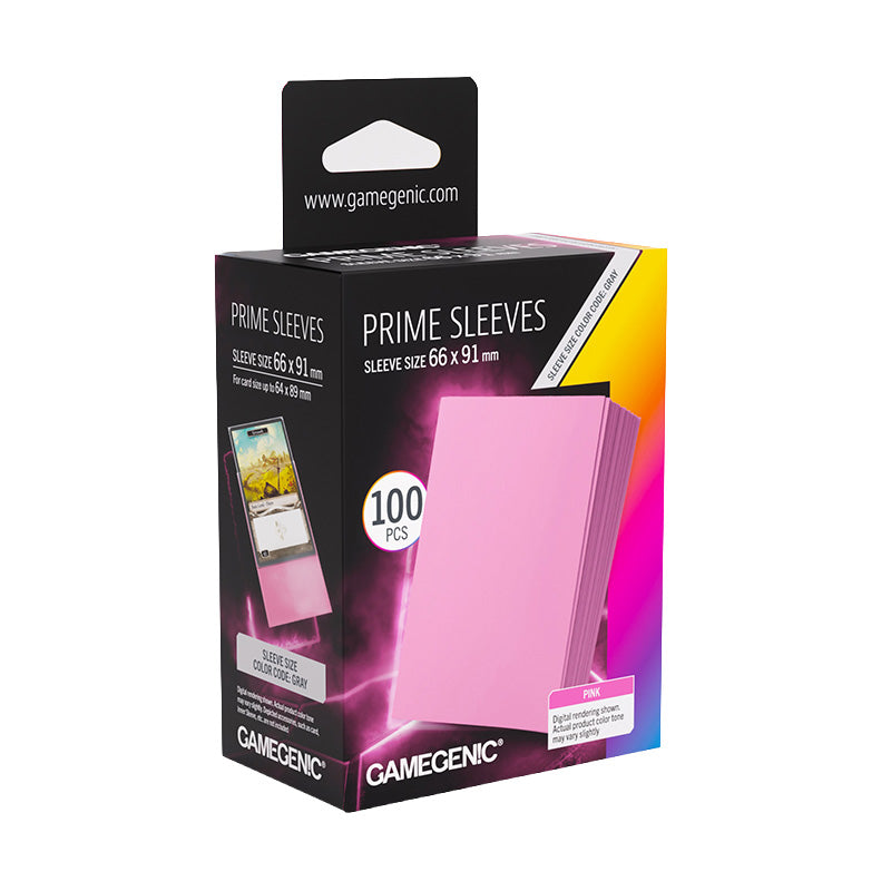 Gamegenic Prime Card Sleeves Pink (66mm x 91mm) (100 Sleeves Per Pack)