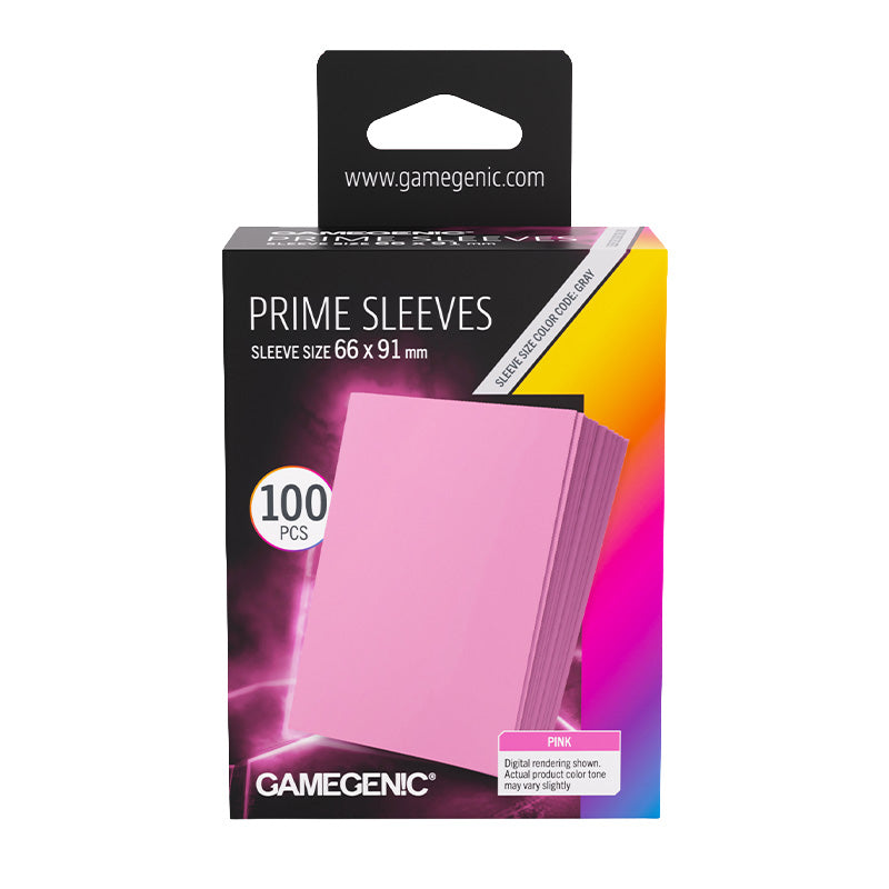 Gamegenic Prime Card Sleeves Pink (66mm x 91mm) (100 Sleeves Per Pack)