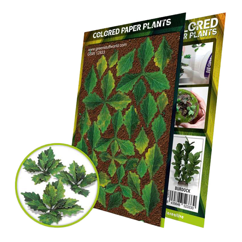 Green Stuff World Colored Paper Plants - Burdock