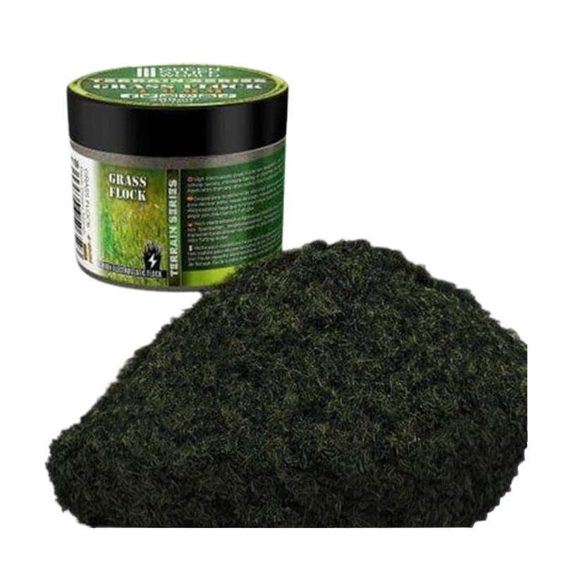 Green Stuff World Flock 4-6mm 200ml - Dark Green Marsh