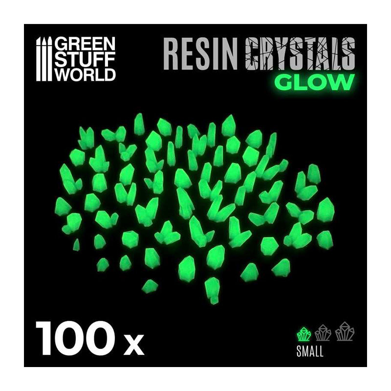 Green Stuff World Green Glow Resin Crystals - Small