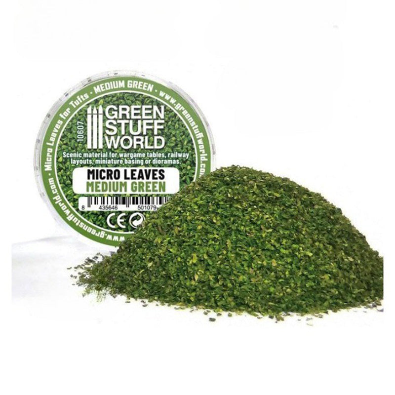 Green Stuff World Micro Leaves - Medium Green Mix