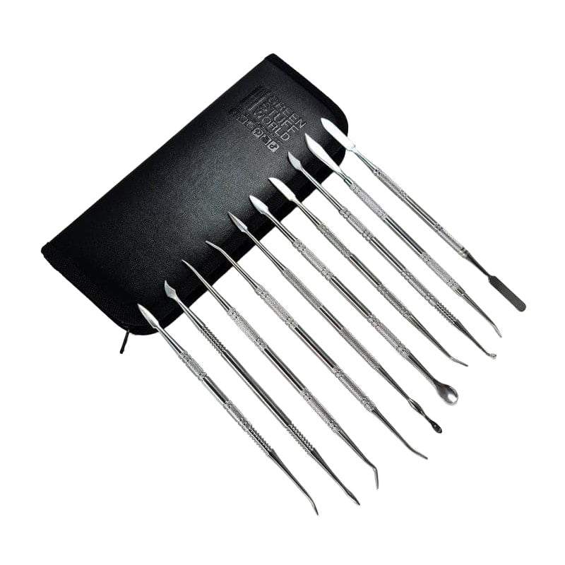 Green Stuff World Professional Sculpting Tools with Case (10 Pieces)