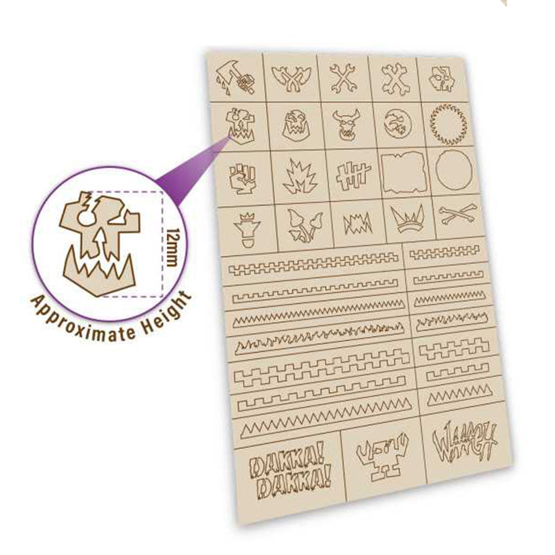 Green Stuff World Self-Adhesive Stencils - Orcs