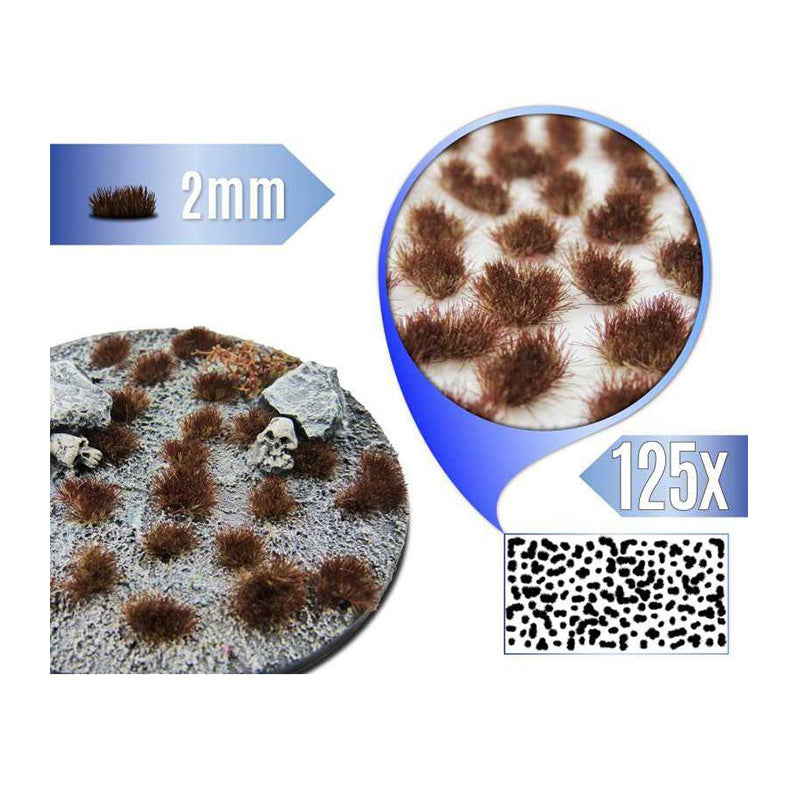 Green Stuff World Static Grass Tufts 2 mm - Burnt Brown