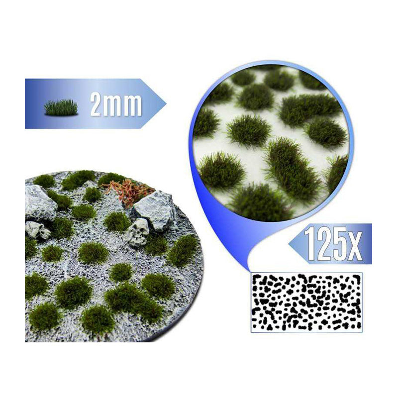 Green Stuff World Static Grass Tufts 2 mm - Dark Green