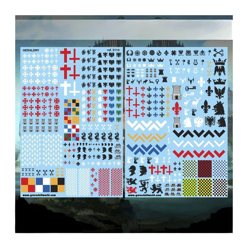 Green Stuff World Waterslide Decals - Heraldry