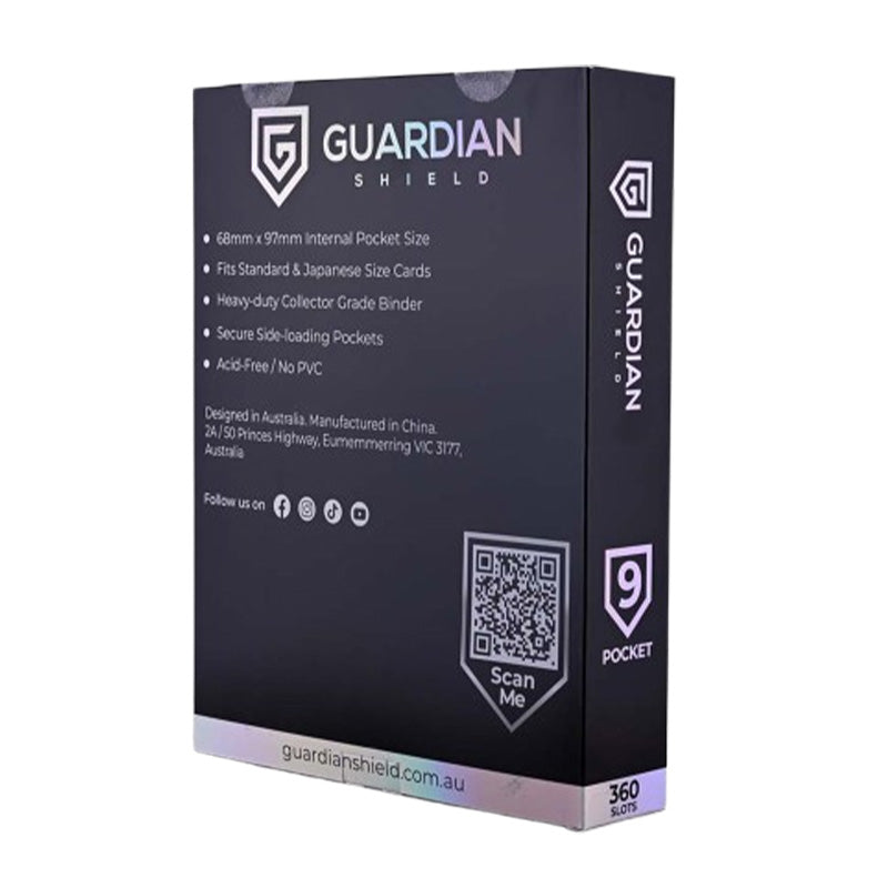GUARDIAN SHIELD 9 Pocket Binder Black