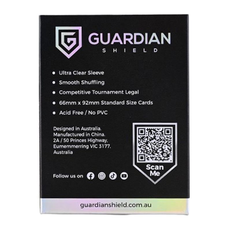 GUARDIAN SHIELD Deck Sleeves - Black 100pk