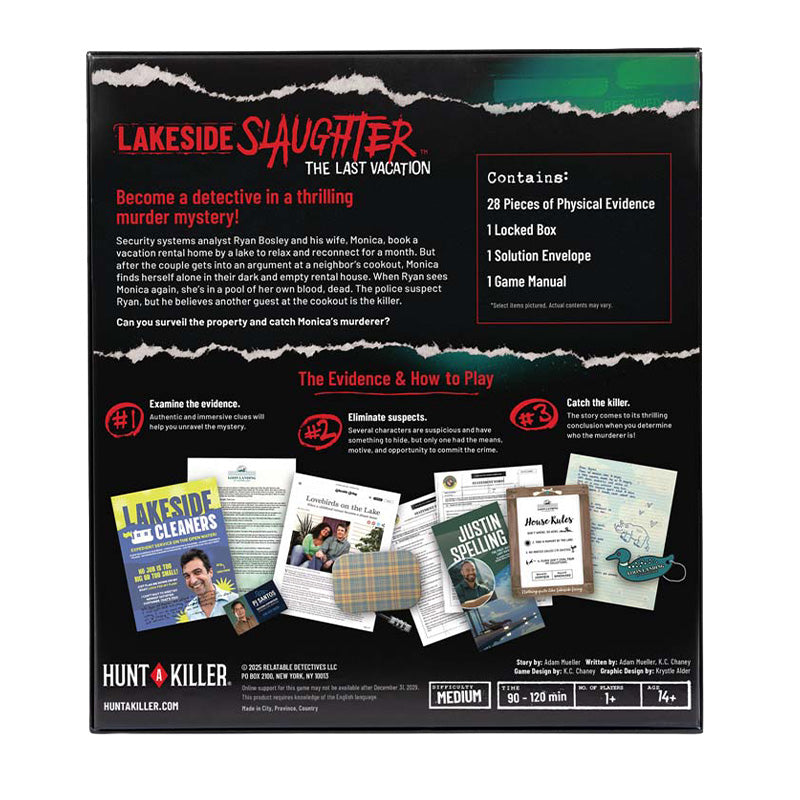 Hunt A Killer Lakeside Slaughter Murder Mystery Game