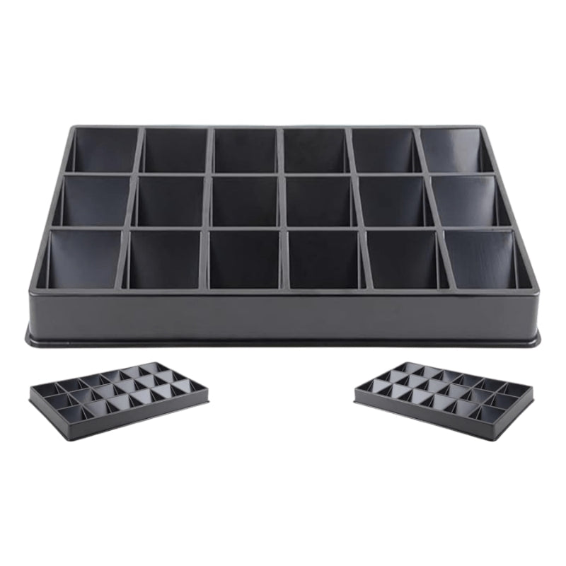 IKON 18 Slot Trading Card TCG Sorting Tray (Black)
