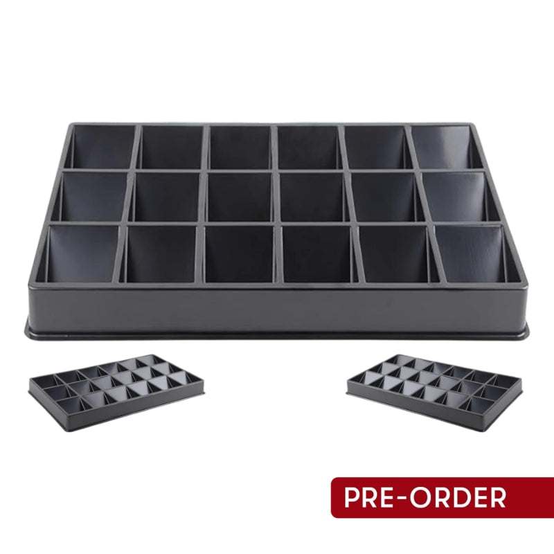 IKON 18 Slot Trading Card TCG Sorting Tray (Black)