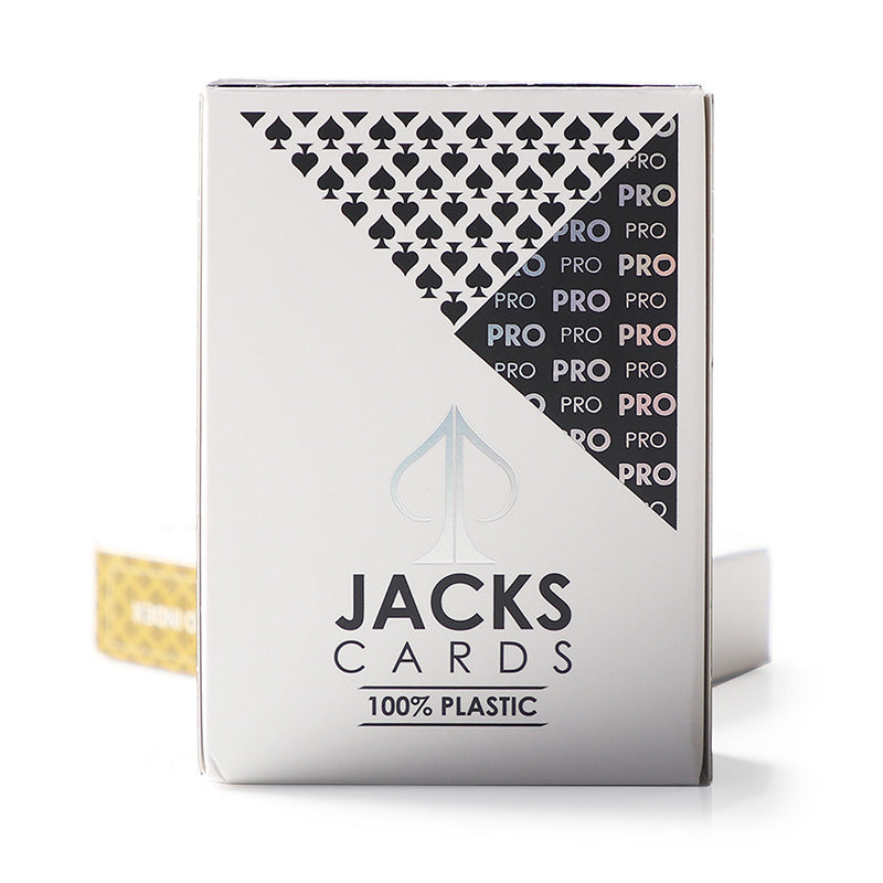 Jacks Pro Plastic Playing Cards - Black/Gold (Random Select)