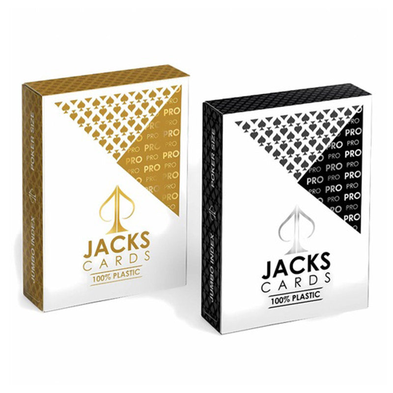 Jacks Pro Plastic Playing Cards - Black/Gold (Random Select)