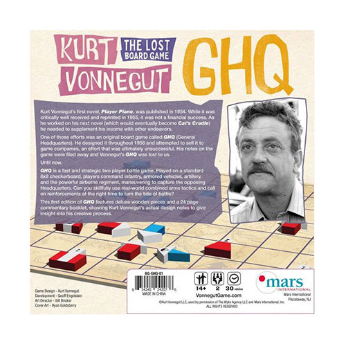 Kurt Vonnegut's GHQ General Headquarters The Lost Board Game