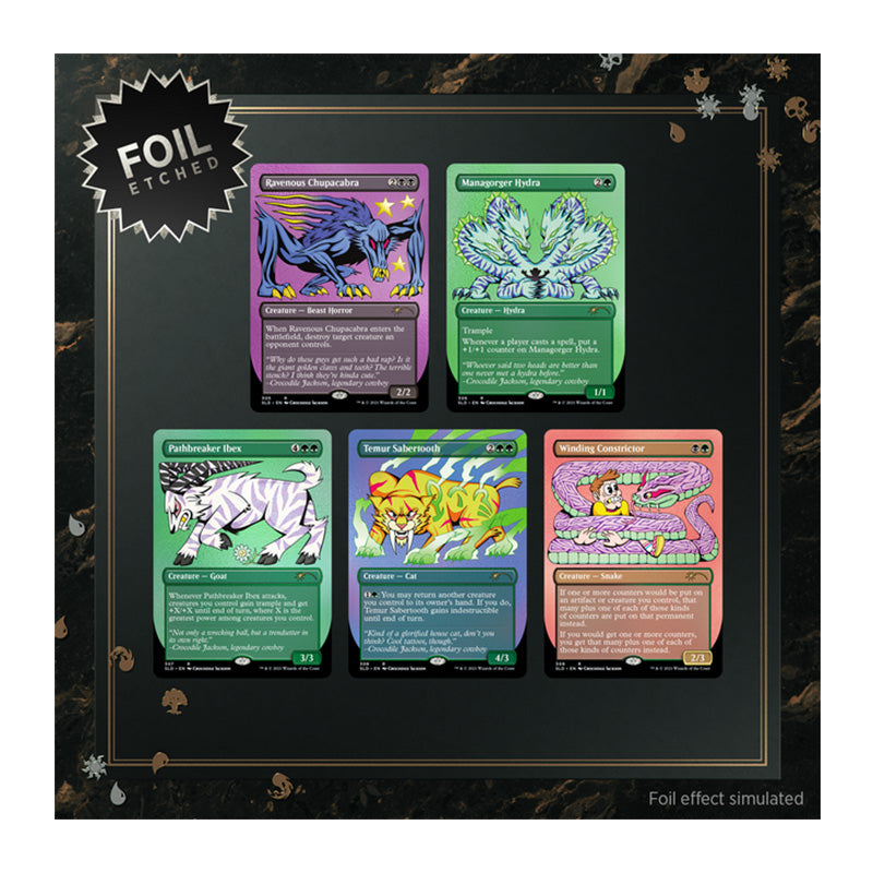 Magic Secret Lair Crocodile Jackson's Monstrous Menagerie FOIL-ETCHED EDITION