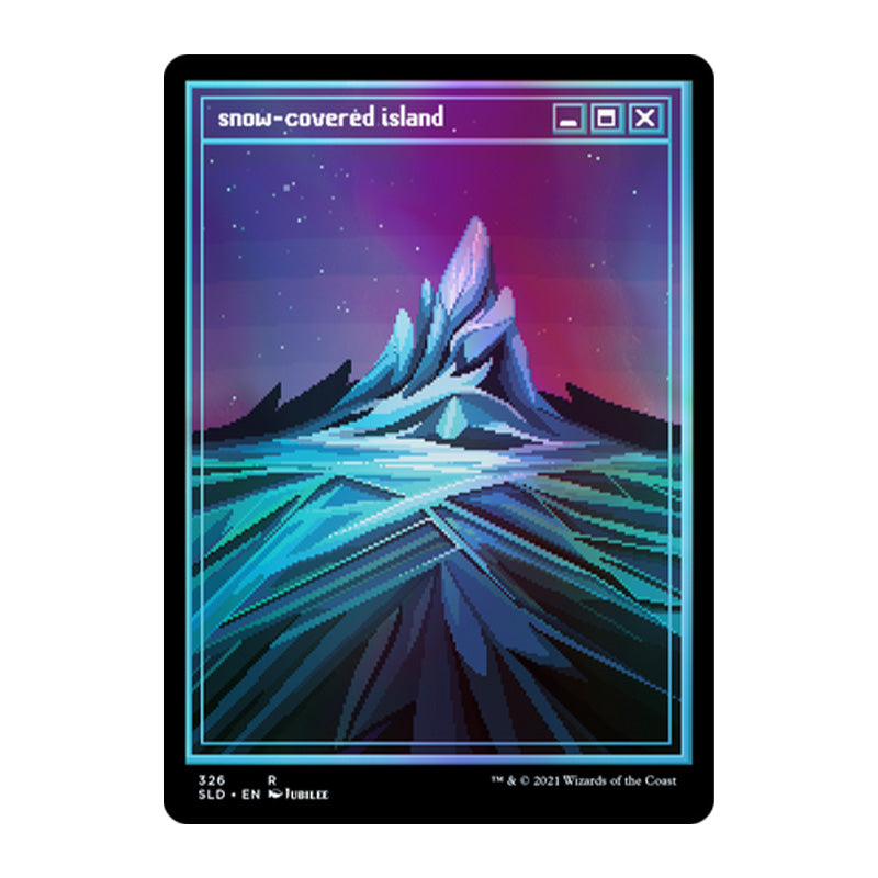 Magic Secret Lair PixelSnowLands.jpg FOIL EDITION