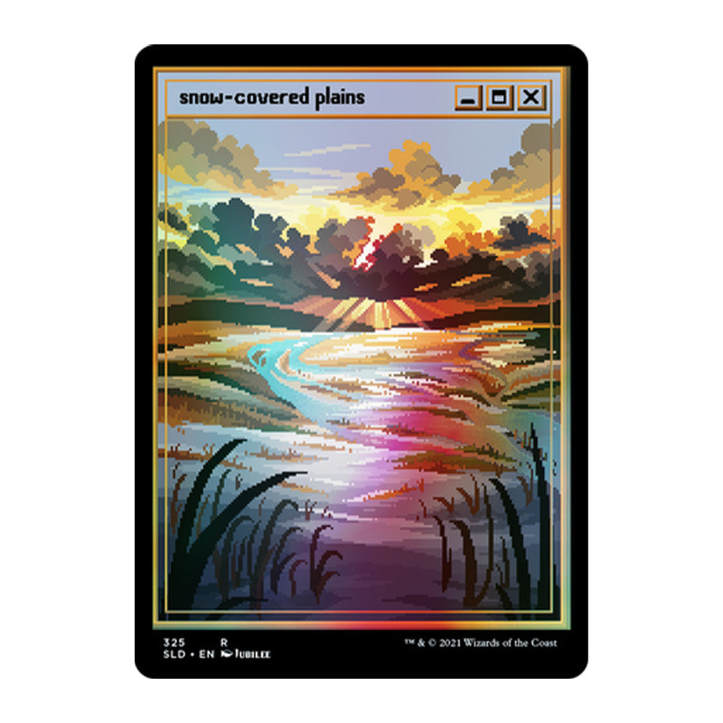 Magic Secret Lair PixelSnowLands.jpg FOIL EDITION