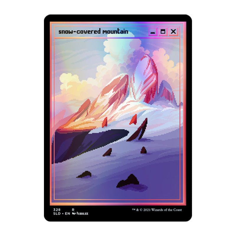 Magic Secret Lair PixelSnowLands.jpg FOIL EDITION