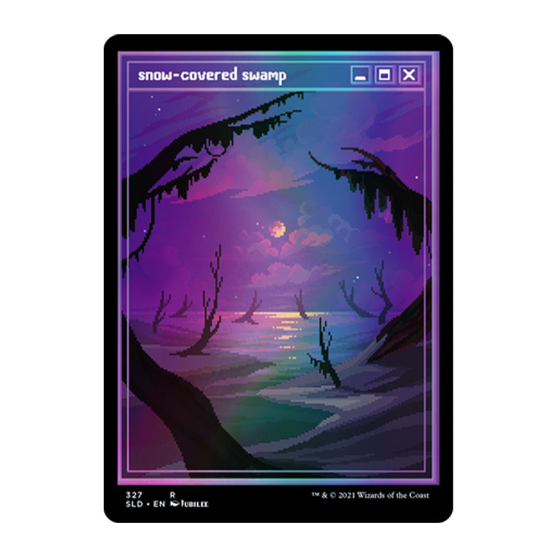 Magic Secret Lair PixelSnowLands.jpg FOIL EDITION