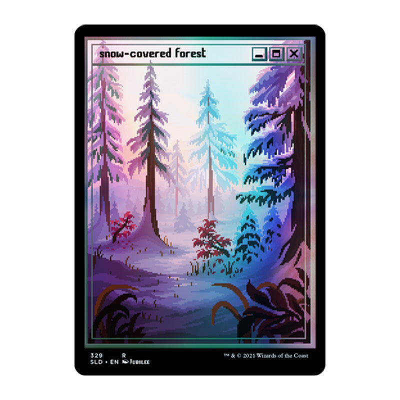 Magic Secret Lair PixelSnowLands.jpg FOIL EDITION