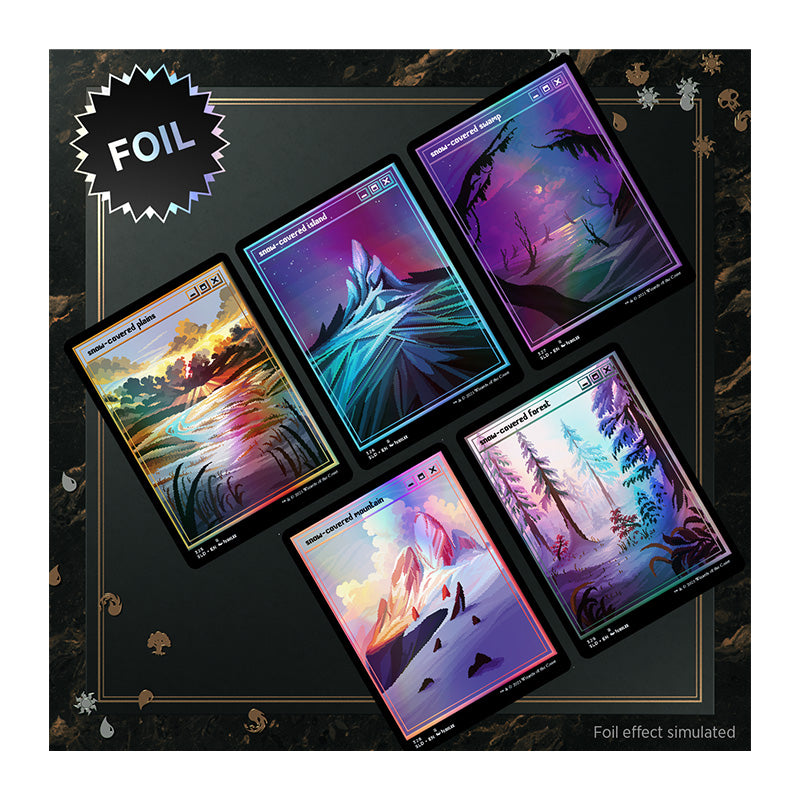 Magic Secret Lair PixelSnowLands.jpg FOIL EDITION