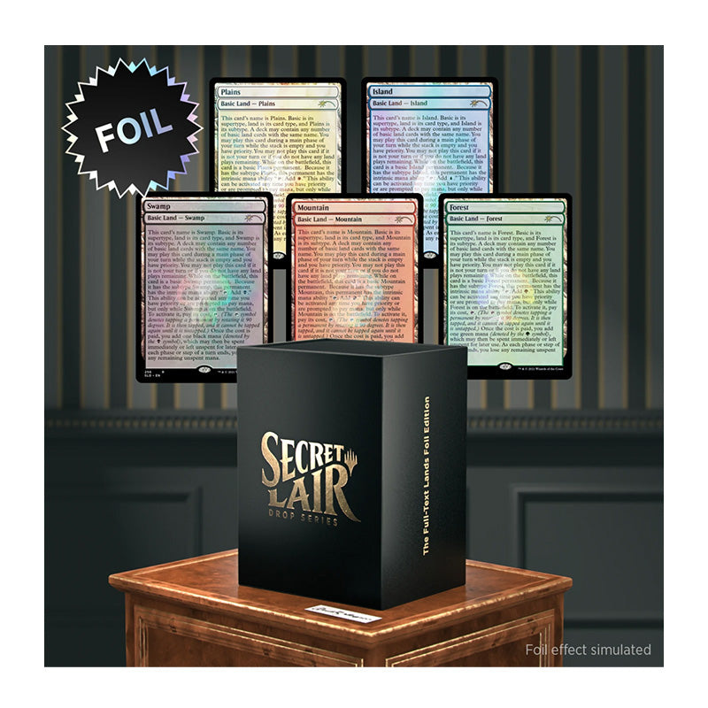 Magic Secret Lair The Full-Text Lands Foil Edition