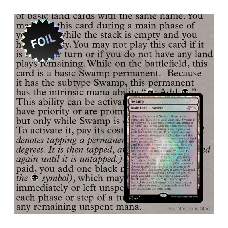 Magic Secret Lair The Full-Text Lands Foil Edition