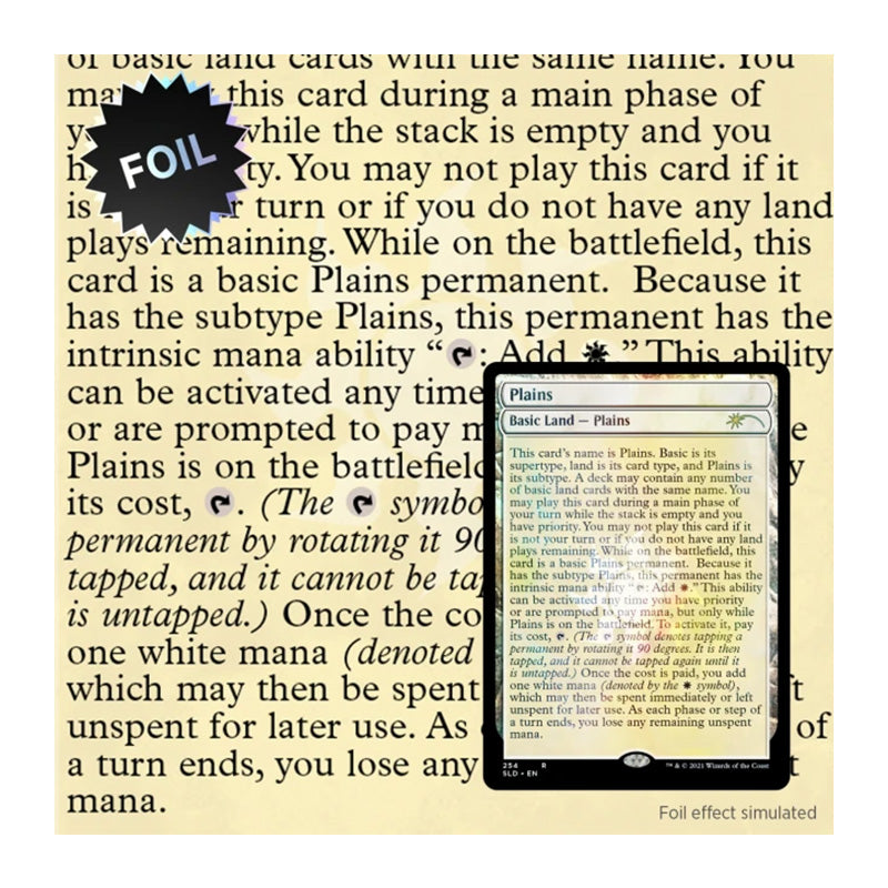 Magic Secret Lair The Full-Text Lands Foil Edition