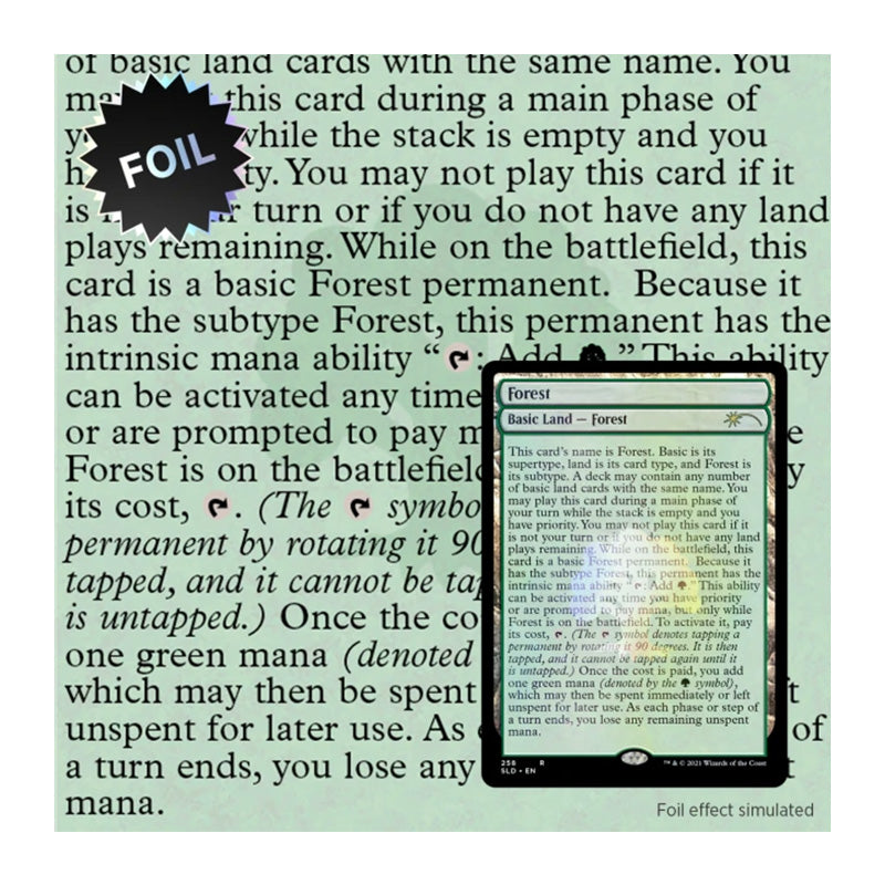 Magic Secret Lair The Full-Text Lands Foil Edition