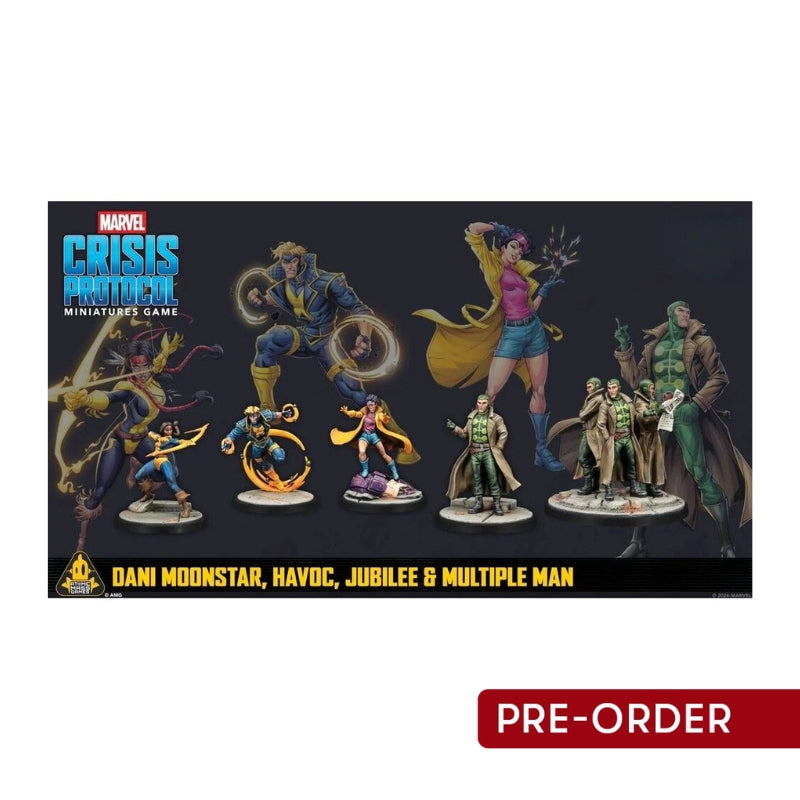 Marvel Crisis Protocol Dani Moonstar, Jubilee, Multiple Man & Havok