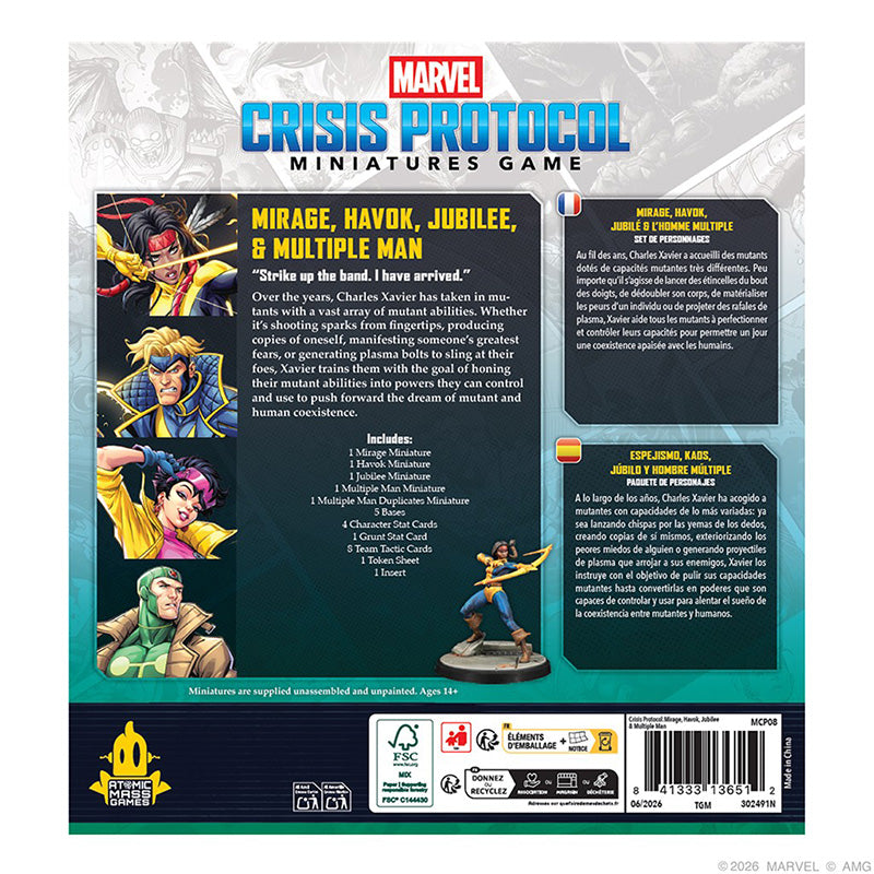 Marvel Crisis Protocol Dani Moonstar, Jubilee, Multiple Man & Havok