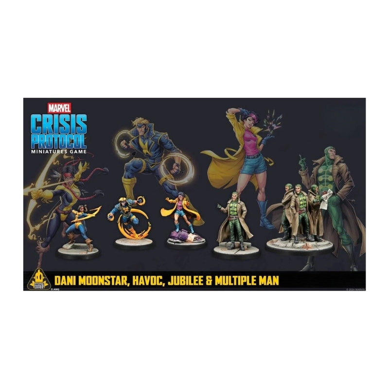 Marvel Crisis Protocol Dani Moonstar, Jubilee, Multiple Man & Havok