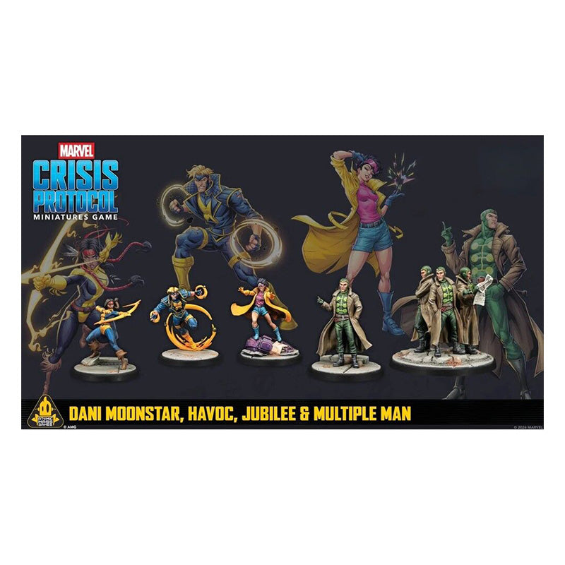Marvel Crisis Protocol Dani Moonstar, Jubilee, Multiple Man & Havok