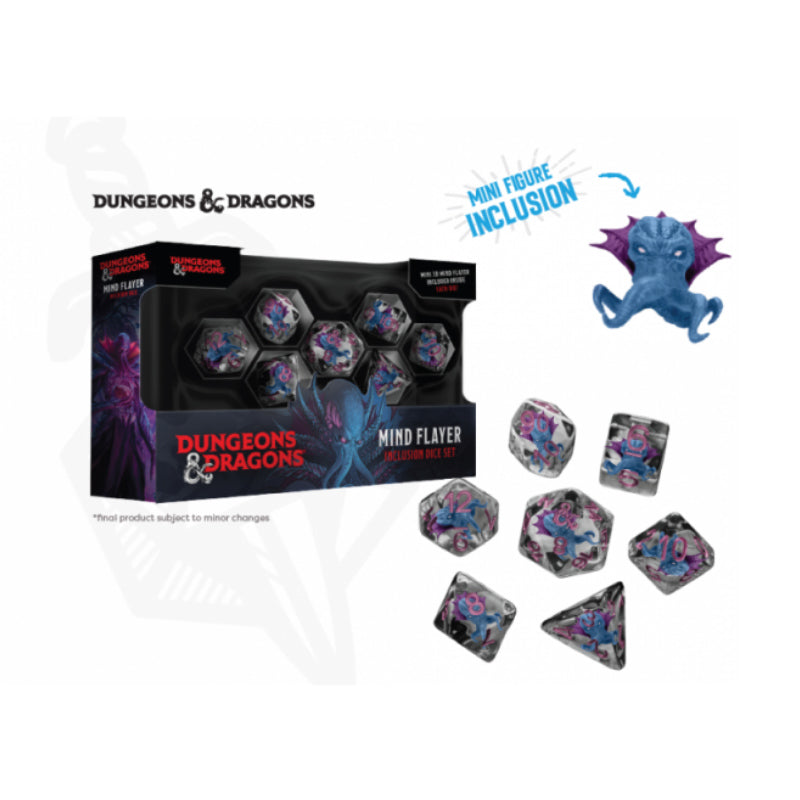 MDG D&D Dungeons & Dragons Monsters Resin Inclusion Mind Flayer Dice Set