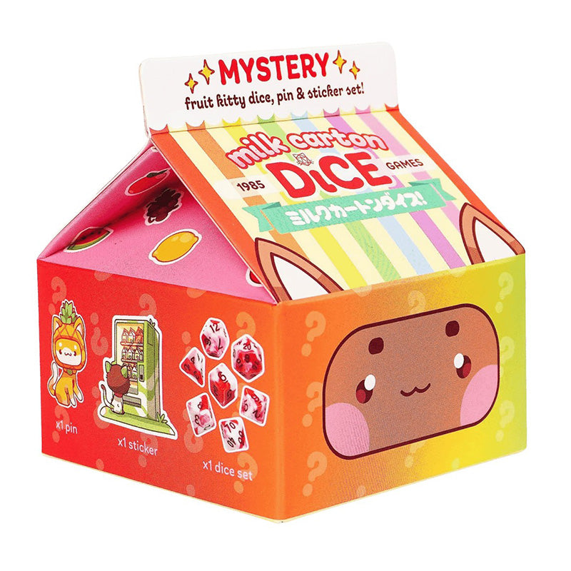 Milk Carton Mystery Dice Blind Box - Fruit Kawaii Cats
