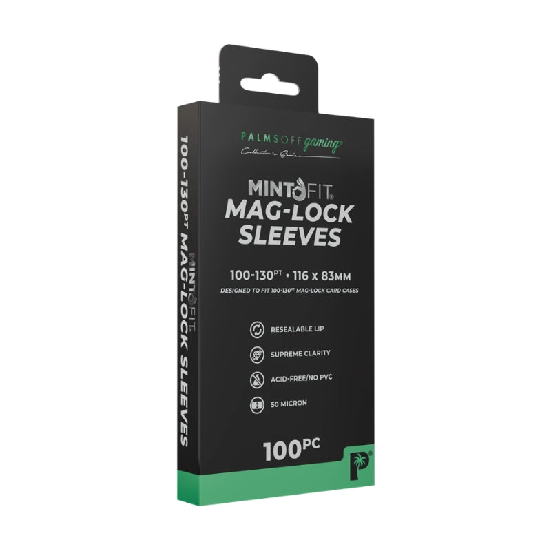 MintFit Mag-Lock Card Case Sleeves (100pt-130pt) - 100pc