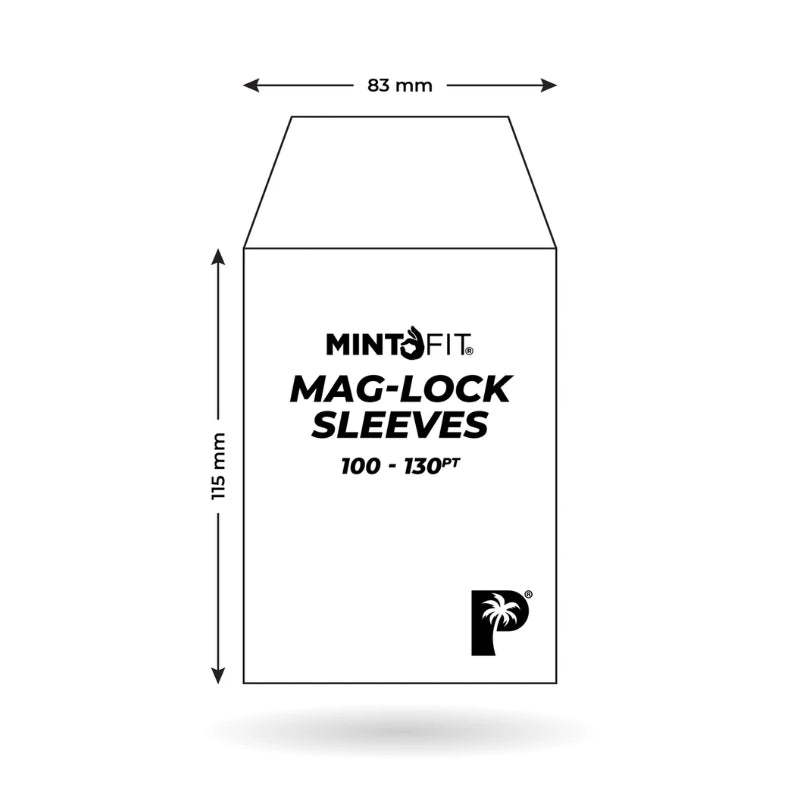 MintFit Mag-Lock Card Case Sleeves (100pt-130pt) - 100pc