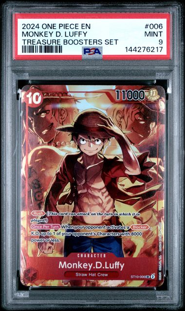 MONKEY D. LUFFY #006 2024 TREASURE BOOSTERS SET PSA 9