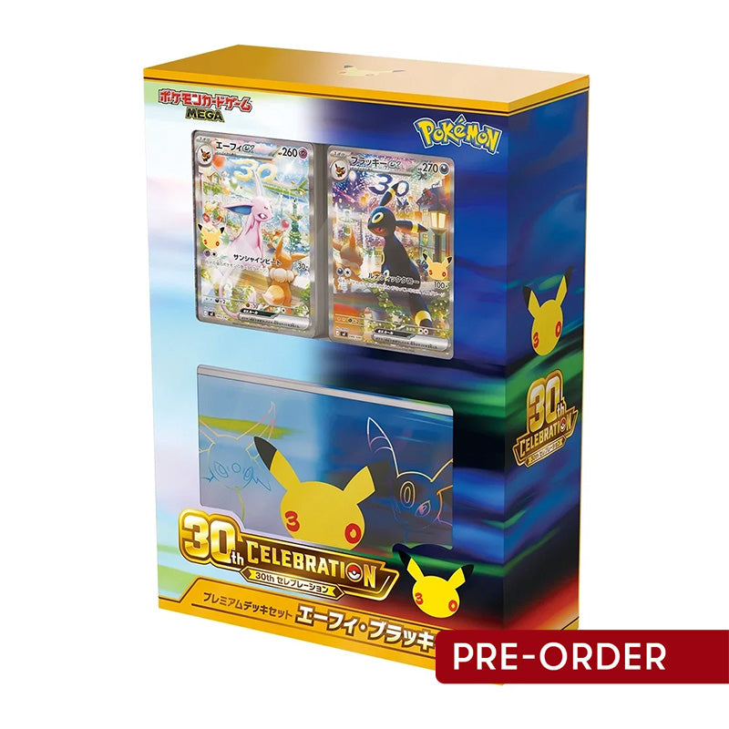 Pokemon TCG 30th Anniversary Celebration Premium Deck Set Espeon Umbreon Japanese