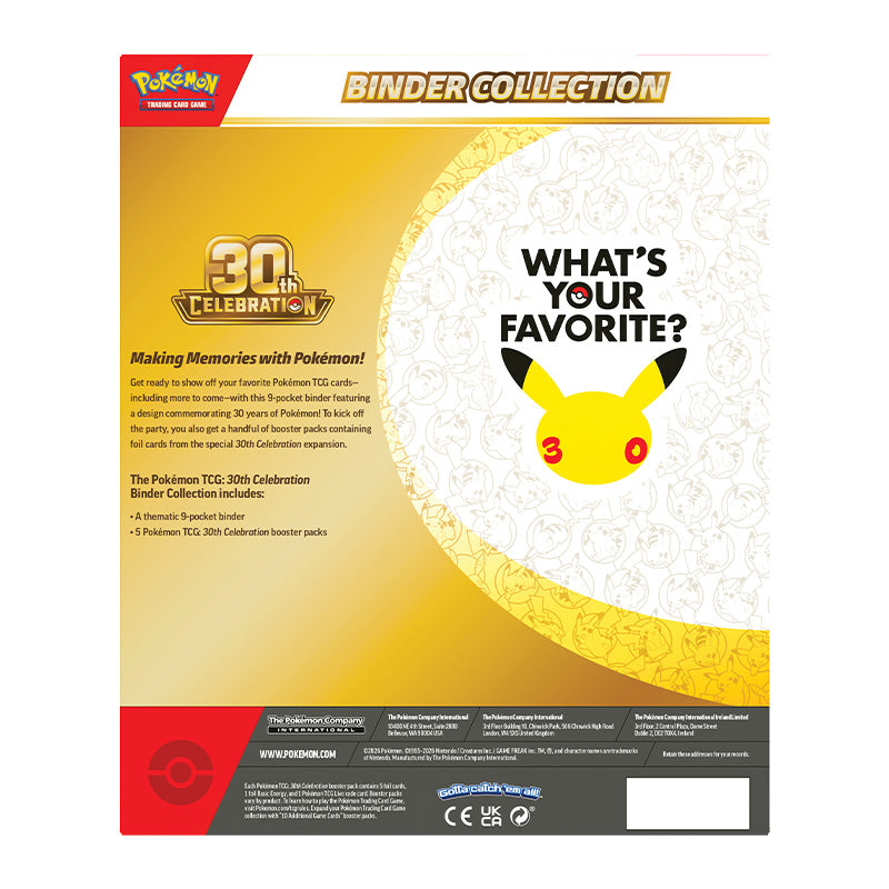 Pokemon TCG 30th Celebration Binder Collection